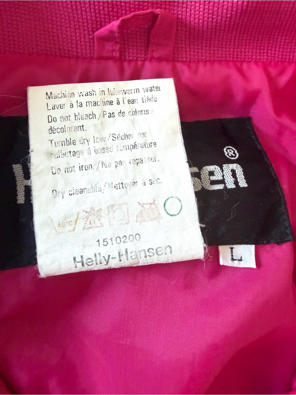 Vintage Helly Hansen Hot Pink LIFA  Windbreaker Jacket Size L Full Zip 4 pockets - Picture 11 of 11